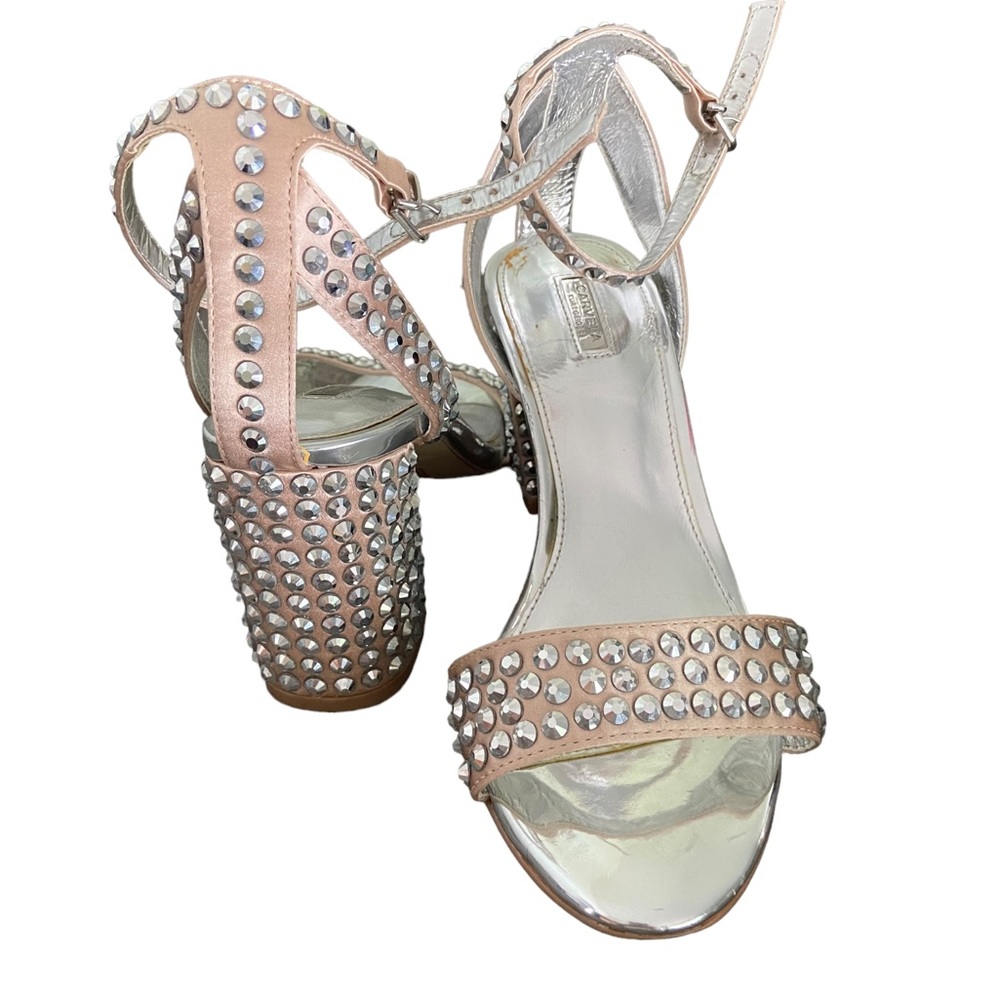Kurt Geiger London Studded Sandals. VGC. Rose and silver. Sz 38 - Picture 2 of 9